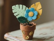 创意手工——不织布制作的迷你盆栽